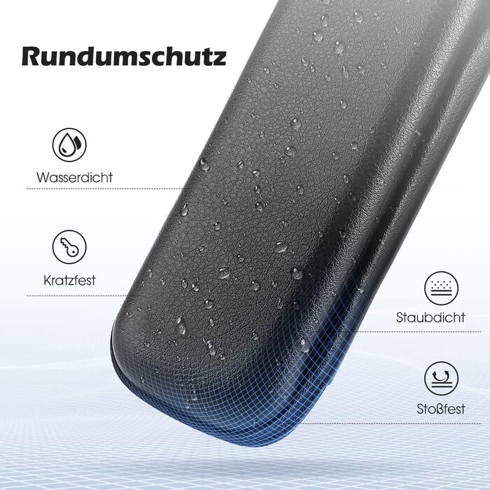 Чохол для Apple Pencil та інших стилусів, преміум шкіра, з відділенням для кабелю USB (чорний)