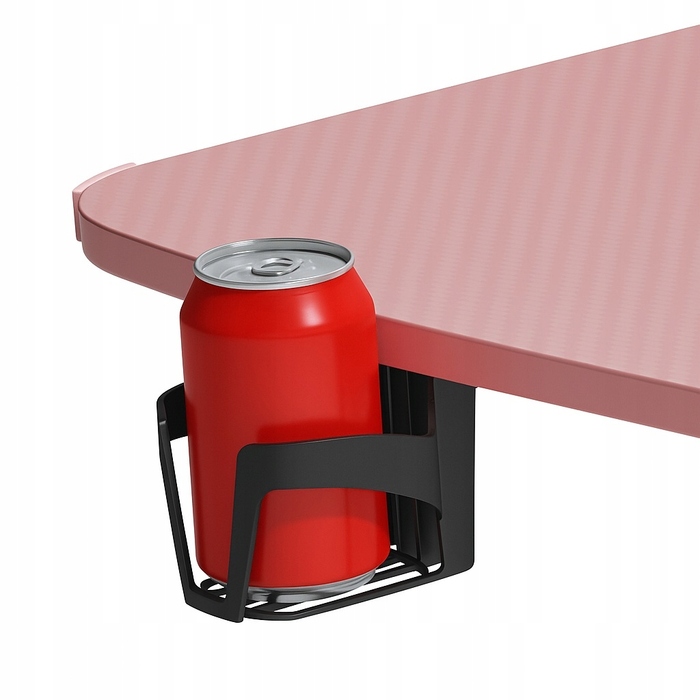 Ігровий комп'ютерний стіл з LED-підсвіткою, сучасне геймерське письмовий стіл, 120 см, рожевий