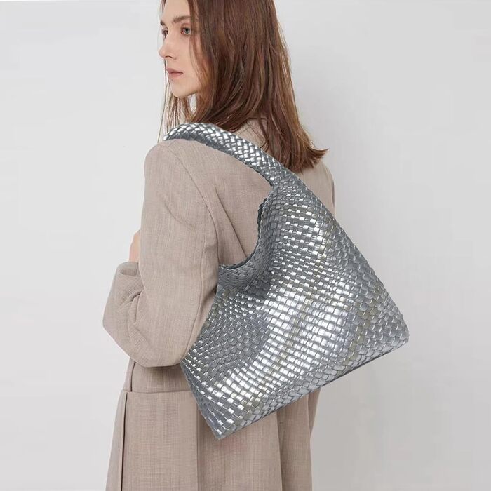 Клатч жіночий JINMANXUE B988 сріблясто-золотий вечірній, сумочка клатч