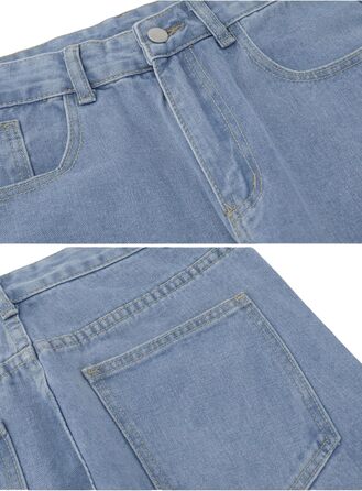 Чоловічі джинси Baggy Y2K Streetwear Vintage - вільні світло-блакитні джинси з широкою штаниною, класичний крій