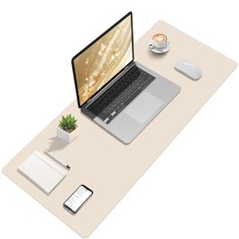 Підкладка на стіл Zindoo XL 100x40 см Бежева - захист від подряпин, килимок для миші, водостійка, довговічна
