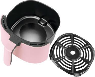 JOCCA аерофритюрниця 3,8 л, без олії, 1450 Вт, LED сенсор, енергозберігаюча, рожева