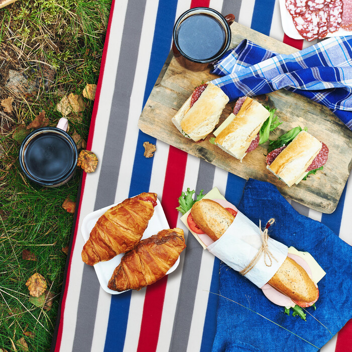 Relaxdays XXL Picnic Blanket 200x300 cm Stripes