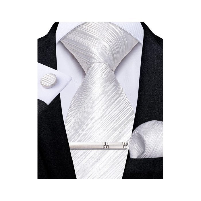 Мужской шелковый галстук и платок в нагрудный карман DiBanGu - набор для торжественных мероприятий