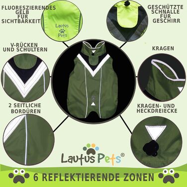 Lautus Pets Dog Raincoat, Waterproof, Reflective, Light Yellow with Collar Hole (XL, Yellow)