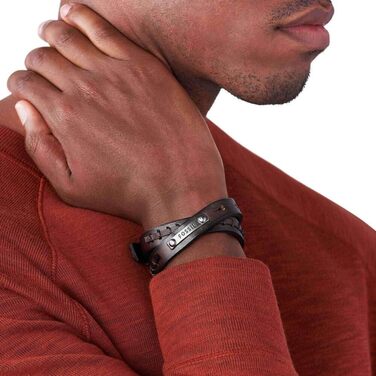 Годинник Fossil Vintage Casual чоловічий шкіряний або з нержавіючої сталі з браслетом (карабiнер, застібка, складний браслет) коричневий