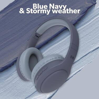 Бездротові навушники T'nB, складні, з пасивною шумоізоляцією, Bluetooth, стерео, мікрофон, до 30 годин роботи, зелено-блакитні