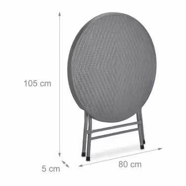 Relaxdays Folding Garden Table with Rattan Look