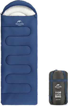Спальний мішок Naturehike 3-сезонний, ультралегкий, водонепроникний, 220 x 85 см, з'єднуваний, для дорослих, блакитний