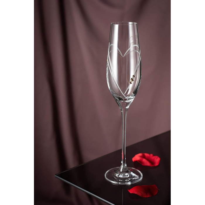 Кілька келихів для шампанського та просекко 'Серця' зі Сваровскі Swarovski - пара