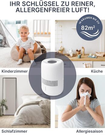 Зволожувач повітря Comedes Umecto 300 – для приміщень до 45 м², тихий та енергоефективний, резервуар 2,8 л, продуктивність 300 мл/год, 99,9% менше бактерій завдяки холодній дифузії, для спальні, сумісний зі Smart Home
