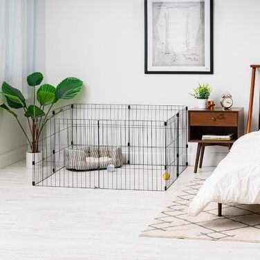 Клітка для собак IRIS OHYAMA 91.4 см - вольєр для собак, вольєр для тварин, клітка для великих собак, портативна клітка, чорна