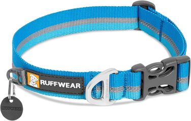 RUFFWEAR Crag Dog Collar, Reflective and Comfortable Collar for Everyday Use, Green Hills, 51–66 cm (Blue, 20