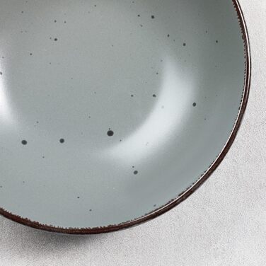 Набір тарілок Vancasso MODA Steingut (8 шт.) 800 мл, сірий: супові, для пасти, салатні