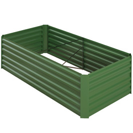 Outsunny Steel Raised Garden Bed, Planting Bed Cold Frame Garden Bed Flower Box Stackable, Planting Box Planter 180x90x60cm for Garden Balcony Terrace, Vegetable Bed for Flowers, Plants, and Fruit | Aosom