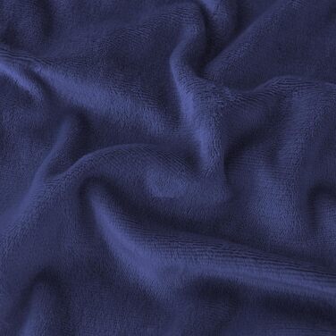 Плед Sherpa Marineblau 130x150см: теплий та м'який плед для дивану