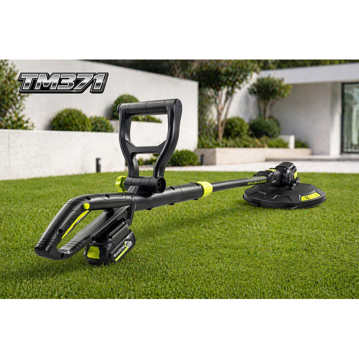 Акумуляторний тример для трави Toolme TM371 (21В) з безщітковим двигуном