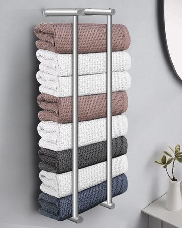 Стійка для рушників LIVEHITOP без свердління, 75 см, нержавіюча сталь, велика місткість, для ванної кімнати