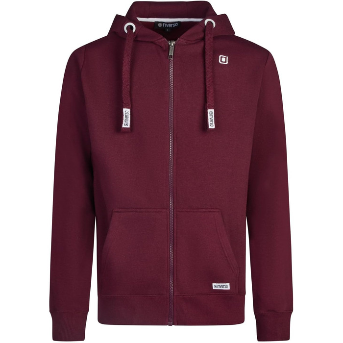 Чоловіча толстовка на блискавці з капюшоном riverso RIVNoah Regular Fit, колір Port Red