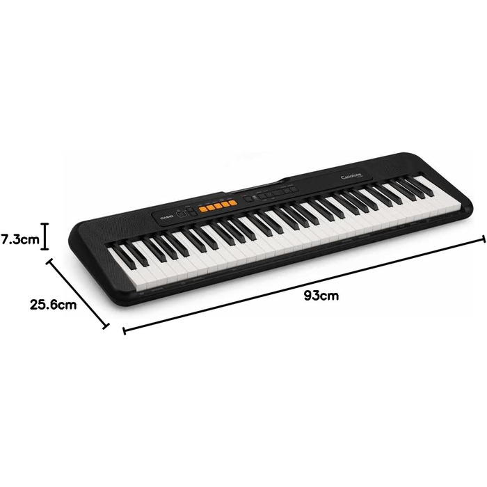 Клавіатура Casio Casiotone CT-S100 з 61 клавішею, 122 звуки та 61 ритми, чорна, сучасний дизайн