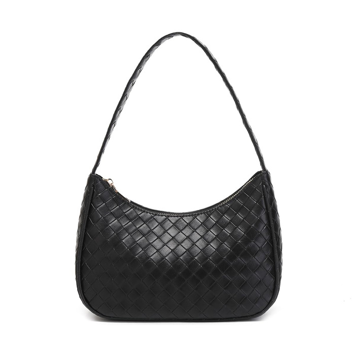 Сумка жіноча Schutertaschen Hobo мініатюрна, чорна (L) з блискавкою