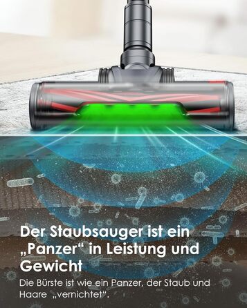 Бездротовий пилосос Linkifly A11: потужний акумуляторний пилосос, 600 Вт, 48 кПа, 60 хв роботи, технологія Anti-Tangle, для твердих підлог, килимів та плитки