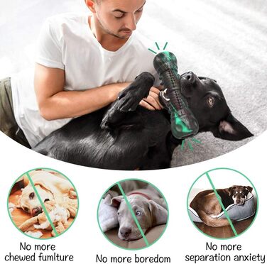 HETOO Dog Toy, Indestructible, Robust, Squeaky, Chew Toy for Aggressive Chewers, Large and Medium Dog Breeds, Dental Care