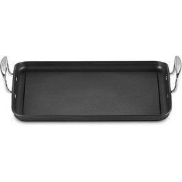 Гриль-плита Le Creuset 35x25 см з антипригарним покриттям, алюмінієва, для всіх типів плит, індукція, антрацит/срібло