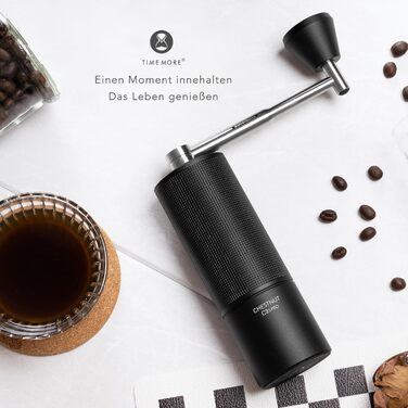 Ручна кавомолка TIMEMORE Chestnut C3s PRO з нержавіючої сталі, для еспресо та френч-прес, чорна