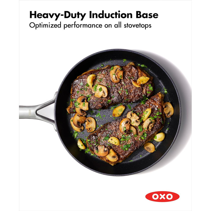 Набір кухонного посуду OXO Professionelles 5 предметів з керамічним покриттям, індукційний, з нержавіючої сталі, без PFAS, для професійного використання