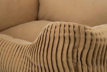 ТРИКСІ Лежанка для собак Марлі 80 x 60 см – кутовий собачий кошик для середніх собак, зручна лежанка з високоякісним бавовняним покриттям Canvas, м'яка та пральна – 37691 (Окре, 60 x 50 см)