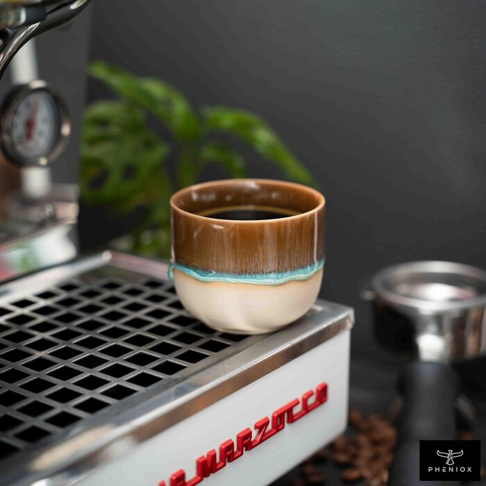 Набір порцелянових чашок Illusion, 4 шт. по 120 мл, без ручки, для еспресо, сумісний з посудомийною машиною, для мікрохвильової печі, подарункова коробка