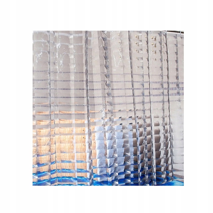 Штора для душу Duschy 180×200 см, прозора, з 3D-ефектом 