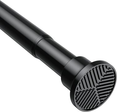 Штанга для карнизів без свердління – Ø 25 мм, 1 шт. Телескопічна штанга для кріплення, для штор, душової завіси та гардеробу (Чорний, 71-215 см)