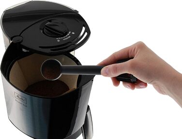 Кавоварка Melitta Enjoy Top з скляною колбою, функцією Stop-Drip, на 10 чашок, чорного кольору