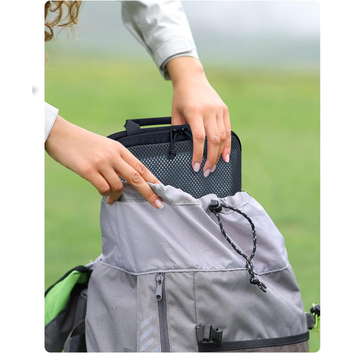 Органайзери для валізи ECOHUB, набір 4 шт. з мітками, екологічні, для рюкзака та валізи, з міцною сіткою, тревел-органайзер (зелений, темно-синій)