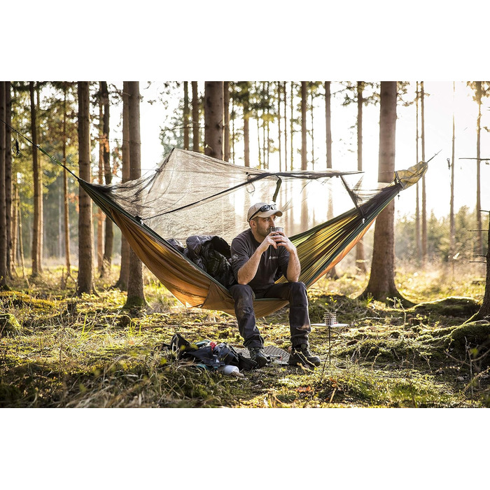 Гамак туристичний Amazonas Adventure Hero XXL з кишенькою для каремату - надлегкий, до 150 кг, для відпочинку на природі