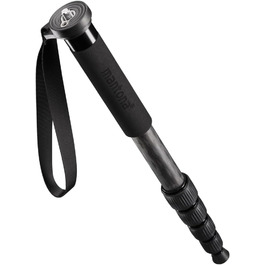 Штатив Mantona Pro One Einbeinstativ з карбону (144см) - чорний. Регулювання висоти, зручна ручка, компактний, з аксесуарами