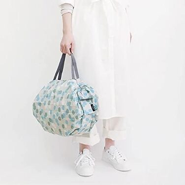 MARNA Unisex Shupatto Japanese Shopping Bag, Compact, Foldable, Size M – Mori (Forest) Japanese Shopping Bag (32 x 32 cm, Fantasy Green)