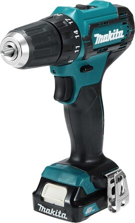 Акумуляторний дриль-шурупокрут Makita DF333DSAE 12V, 2.0Ah, 2 акумулятори + зарядний пристрій у транспортному кейсі, чорний/синій