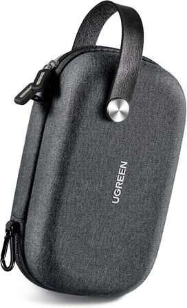 Органайзер UGREEN для аксесуарів: водонепроникна сумка-чохол для USB-накопичувачів, зарядних пристроїв, HDD, Power Bank, карт пам'яті (сірий/чорний)