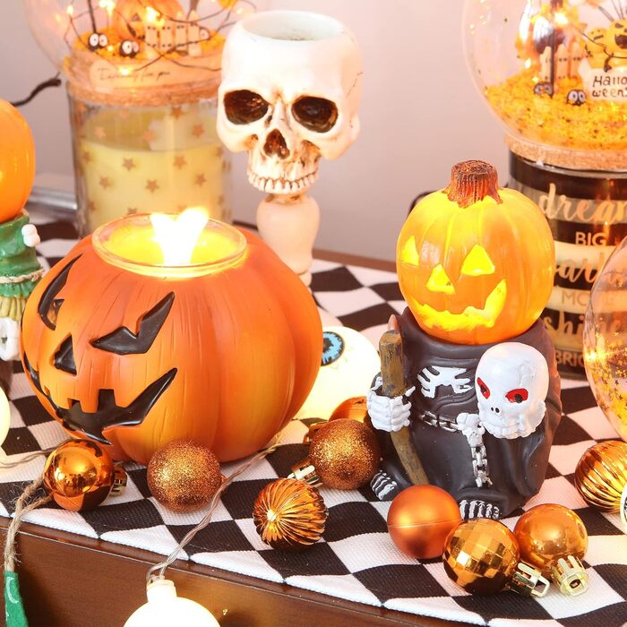 41 штука прикрас для ялинки Sea Team з міцного пластику з ниткою, середнього розміру (60 мм), оранжеві та 30 мм для декору ялинки, вечірки, весілля