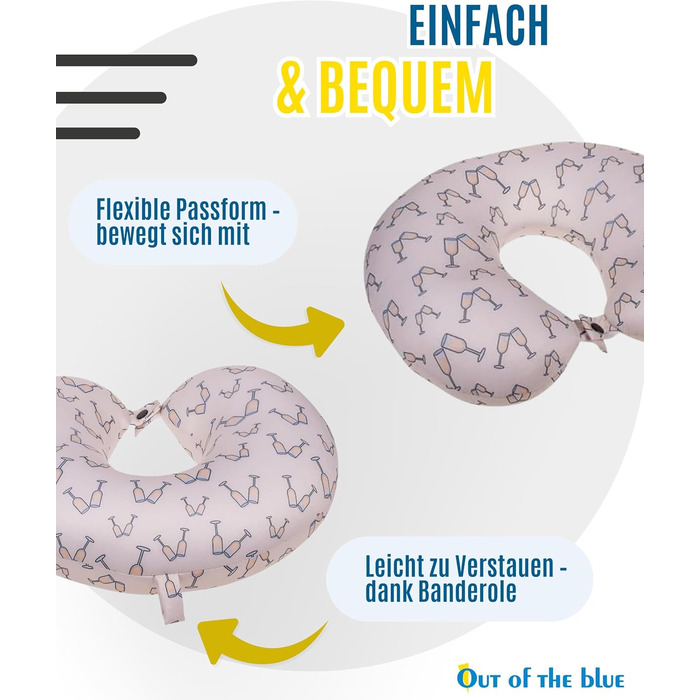 Подушка для шиї Bubbles з мікрогранулятом - компактна, ергономічна, 30x30 см, для подорожей літаком та поїздом