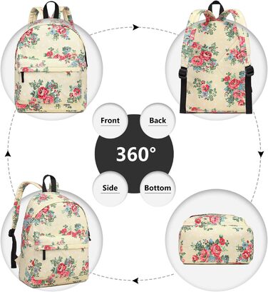 Жіночий рюкзак KONO: стильний рюкзак-сумка для підлітка, дівчини, на кожен день, для школи, роботи, подорожей (бежевий)