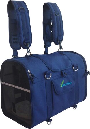 Рюкзак-переноска для тварин 6-в-1, фронтальний/грудний, на плече та як сумка, автокрісло, 2 положення для зручності під авіасидіння, м'яка переноска. Підходить для тварин 36-41 см, S: для тварин 26-41 см у висоту (L 45 x B 25 x H 30 см)