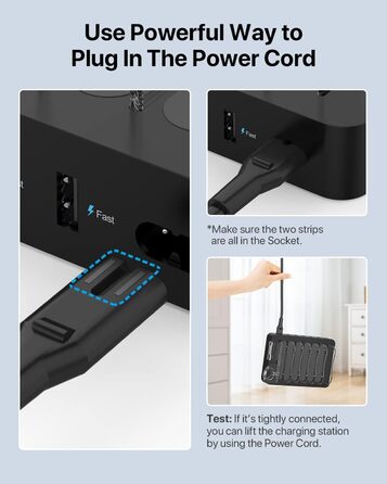 Зарядний хаб SooPii USB 60W/12A з 6 портами, органайзер для декількох пристроїв, з тримачем для Apple Watch, 6 кабелів у комплекті (Чорний)