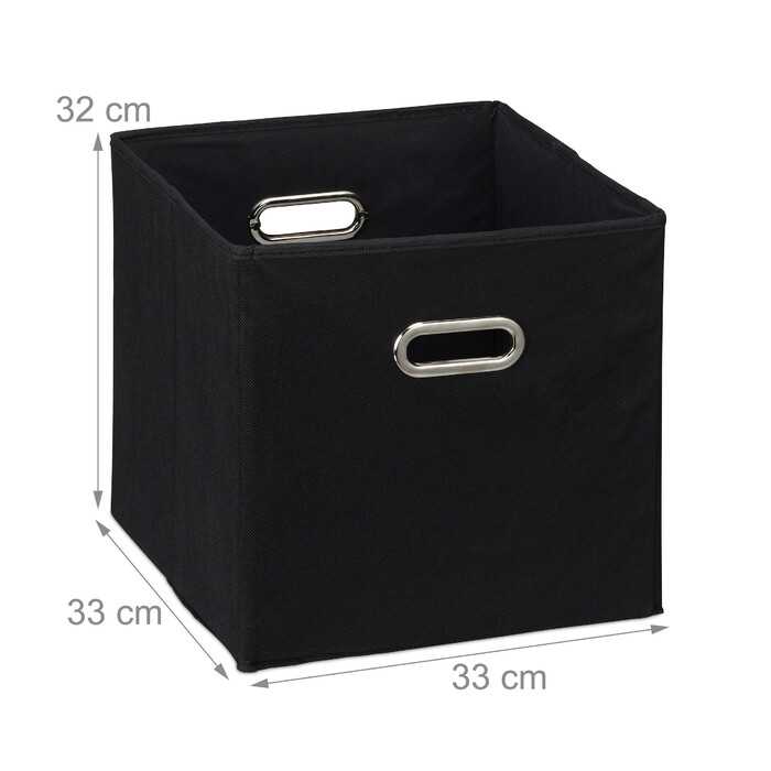Set of 2 Black Storage Boxes