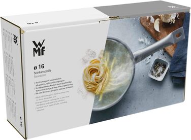 Набір каструль WMF Comfort Line з індукційним дном (з кришкою з термостійкого скла, Cromargan® нержавіюча сталь, з мітками об'єму, можна складати, без антипригарного покриття)