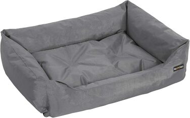 Feandrea Luxus Dog Bed, XL, Dog Cushion, made of Oxford fabric, with a non-slip bottom, 100 x 70 cm PGW28H (L 100 x W 70 x H 28 cm, Grey)