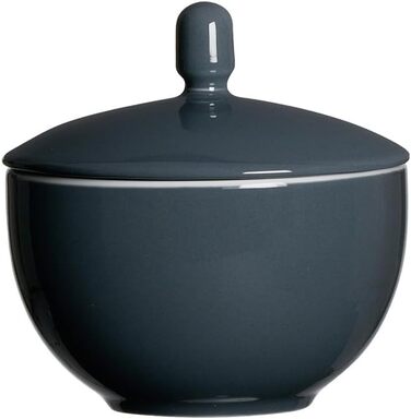 Ritzenhoff & Breker Milk & Sugar Set Doppio, Anthracite, Milk Jug/Pourer 170 ml, Sugar Bowl ø 9 cm, made of porcelain, dishwasher safe